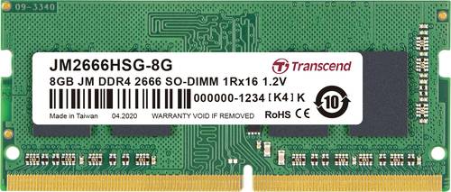 Transcend JetRAM Laptop-Arbeitsspeicher Modul DDR4 8GB 1 x 8GB Non-ECC 2666MHz 260pin SO-DIMM CL19 J von Transcend