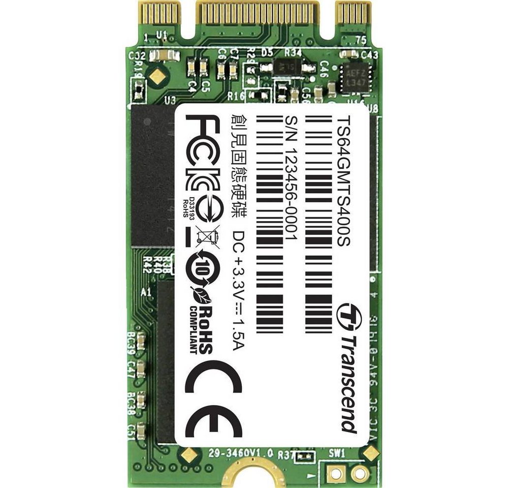 Transcend M.2 SSD 64GB Retail TS64G SSHD-Hybrid-Festplatte von Transcend