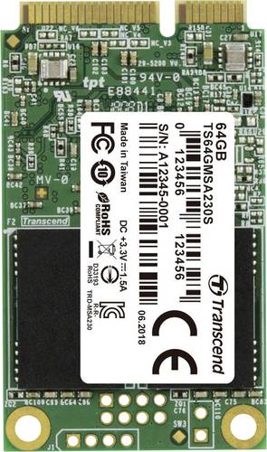 Transcend MSA230S 64GB Interne mSATA SSD mSATA Retail TS64GMSA230S von Transcend
