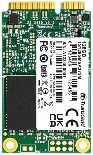 Transcend MSA372M 128GB Interne mSATA SSD SATA III Industrial TS128GMSA372M von Transcend