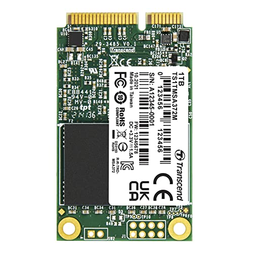 Transcend MSA372M 1TB Interne mSATA SSD SATA III Retail TS1TMSA372M von Transcend