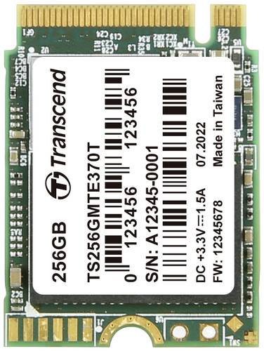 Transcend MTE370T 256GB Interne M.2 PCIe NVMe SSD 2230 PCIe NVMe 3.0 x4 Industrial TS256GMTE370T Transcend MTE370T 256GB Interne M.2 PCIe NVMe SSD 2230 PCIe NVMe 3.0 x4 Industrial TS256GMTE370T von Transcend