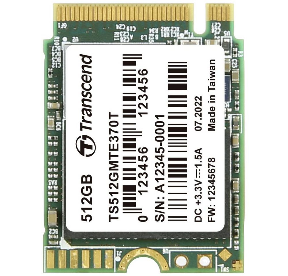 Transcend MTE370T M.2 2230 512GB SSHD-Hybrid-Festplatte, 3D NAND Transcend MTE370T M.2 2230 512GB SSHD-Hybrid-Festplatte, 3D NAND von Transcend