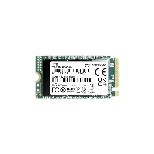 Transcend MTE400S 1 TB NVMe PCIe Gen3 x4 M.2 2242 Internal Solid State Drive (SSD) 3D TLC NAND (TS1TMTE400S) von Transcend