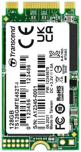 Transcend MTE452T-I 128GB Interne M.2 PCIe NVMe SSD 2242 PCIe NVMe 3.0 x2 Industrial TS128GMTE452T-I von Transcend