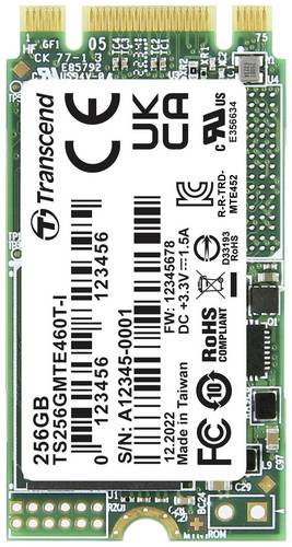 Transcend MTE460T-I 256GB Interne M.2 PCIe NVMe SSD 2242 PCIe NVMe 3.0 x2 Industrial TS256GMTE460T-I Transcend MTE460T-I 256GB Interne M.2 PCIe NVMe SSD 2242 PCIe NVMe 3.0 x2 Industrial TS256GMTE460T-I von Transcend