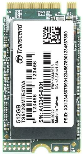 Transcend MTE470A 512GB Interne M.2 PCIe NVMe SSD 2242 PCIe NVMe 3.0 x4 Industrial TS512GMTE470A von Transcend