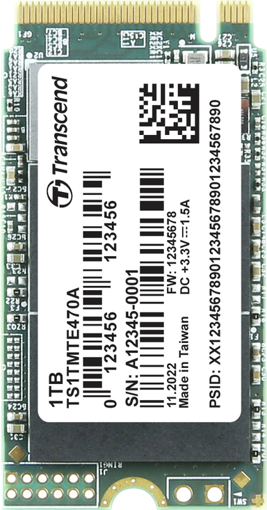 Transcend MTE470A M.2 1 TB PCI Express 3.0 NVMe 3D NAND (TS1TMTE470A) von Transcend