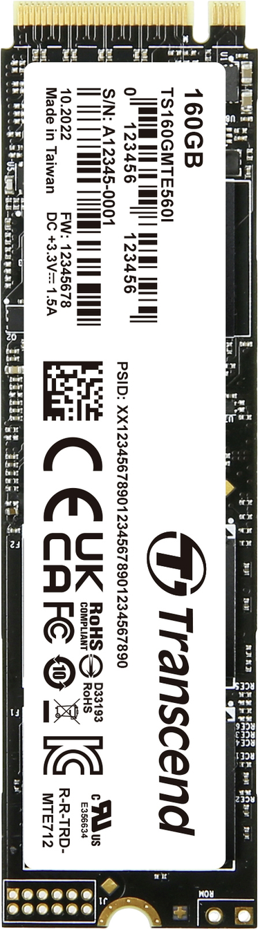 Transcend MTE560I M.2 160 GB PCI Express 4.0 NVMe 3D NAND (TS160GMTE560I) von Transcend