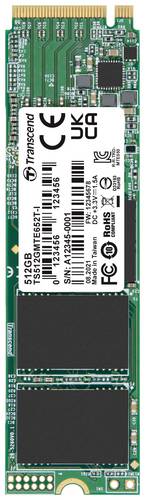 Transcend MTE652T-I 512GB Interne M.2 PCIe NVMe SSD 2280 PCIe NVMe 3.0 x4 Industrial TS512GMTE652T-I von Transcend