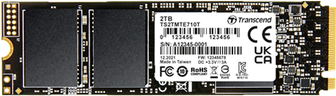 Transcend MTE710T - SSD - 256 GB - intern - M.2 2280 (doppelseitig) - PCIe 4.0 x4 (NVMe) (TS256GMTE710T) von Transcend