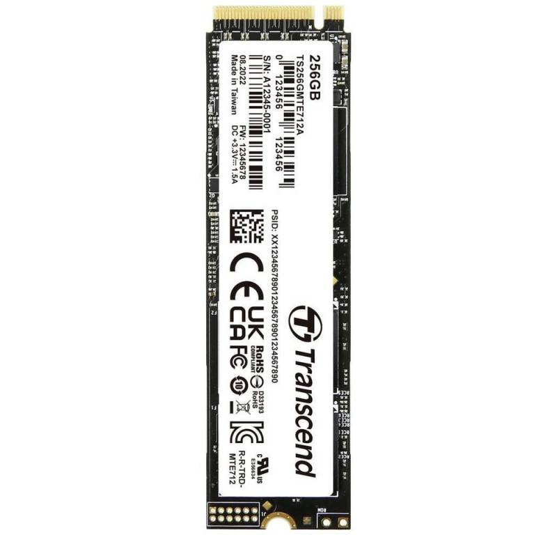 Transcend MTE712A M.2 2280 SSD 256GB SSHD-Hybrid-Festplatte, AES 256-Bit-Verschlüsselung, TCG Opal Encryption von Transcend