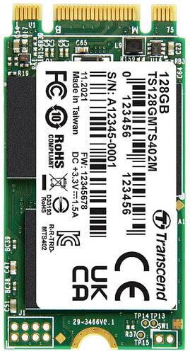 Transcend MTS402M 128GB Interne M.2 SATA SSD 2280 SATA III Industrial TS128GMTS402M von Transcend