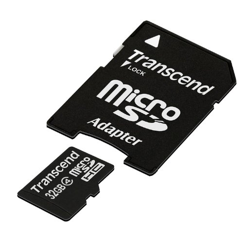 Transcend Micro SDHC 32GB Class 4 Speicherkarte mit SD-Adapter von Transcend