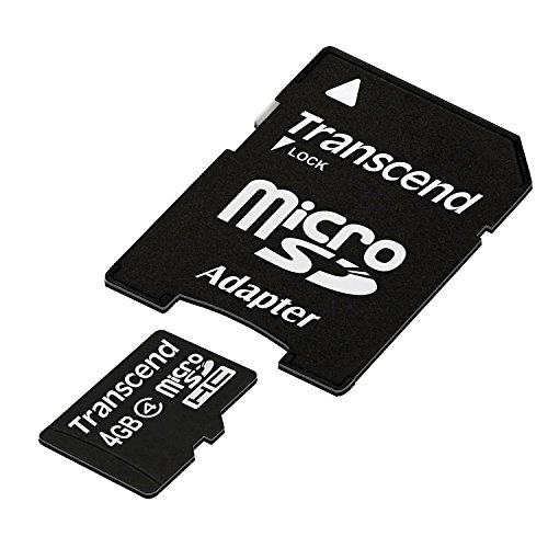 Transcend Micro SDHC 4GB Class 4 Speicherkarte mit SD-Adapter von Transcend