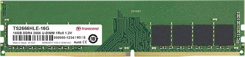 Transcend PC-Arbeitsspeicher Modul DDR4 16GB 1 x 16GB 2666MHz 288pin DIMM CL19 TS2666HLE-16G von Transcend