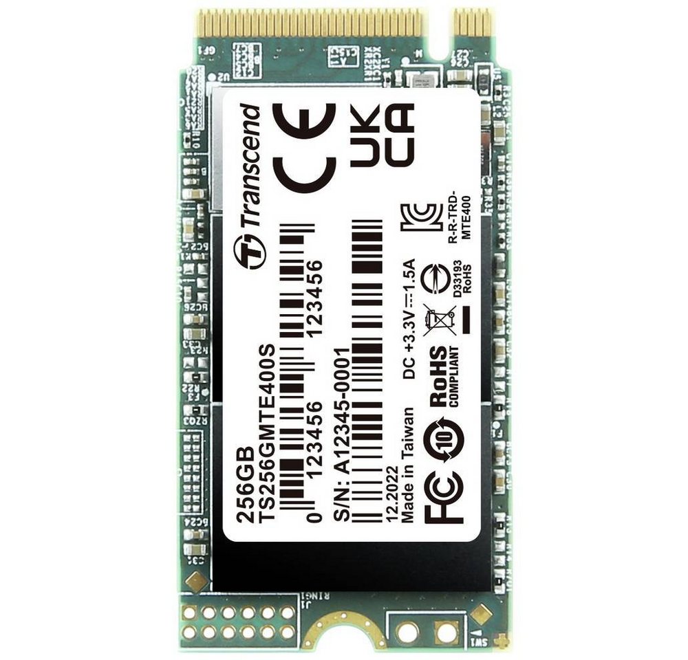 Transcend PCIe M.2 SSD 400S SSHD-Hybrid-Festplatte, 3D NAND von Transcend