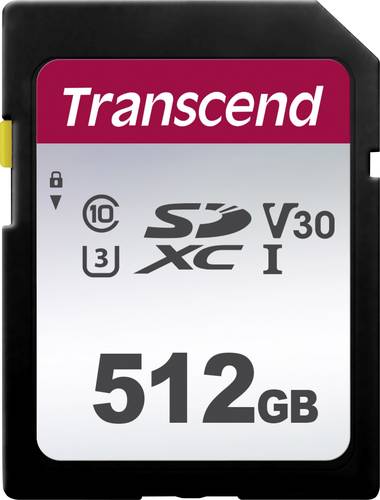 Transcend Premium 300S SDXC-Karte 512GB Class 10, UHS-I, UHS-Class 3, v30 Video Speed Class von Transcend