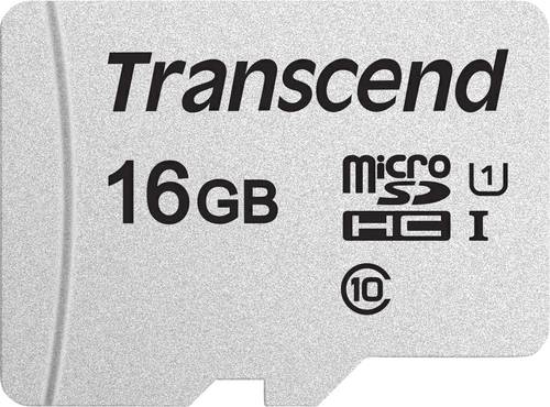 Transcend Premium 300S microSDHC-Karte 16GB Class 10, UHS-I, UHS-Class 1 inkl. SD-Adapter von Transcend