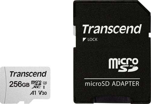 Transcend Premium 300S microSDXC-Karte 256GB Class 10, UHS-I, UHS-Class 3, v30 Video Speed Class, A1 von Transcend