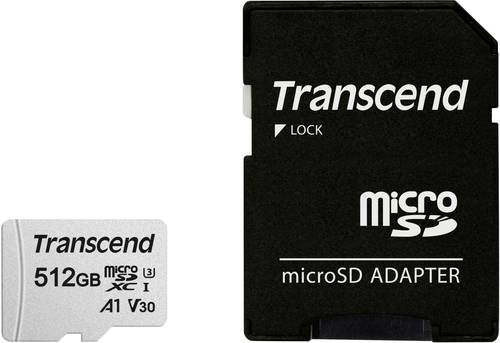 Transcend Premium 300S microSDXC-Karte 512GB Class 10, UHS-I, UHS-Class 3, v30 Video Speed Class, A1 von Transcend