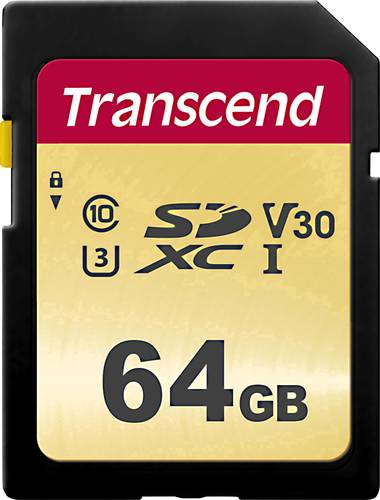 Transcend Premium 500S SDXC-Karte 64GB Class 10, UHS-I, UHS-Class 3, v30 Video Speed Class von Transcend