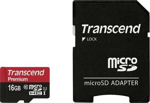 Transcend Premium microSDHC-Karte Industrial 16GB Class 10, UHS-I inkl. SD-Adapter von Transcend