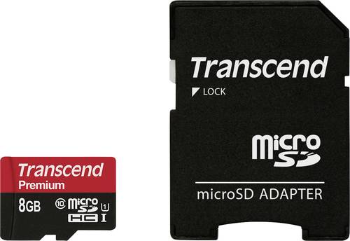 Transcend Premium microSDHC-Karte Industrial 8GB Class 10, UHS-I inkl. SD-Adapter von Transcend