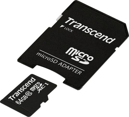 Transcend Premium microSDXC-Karte Industrial 64GB Class 10, UHS-I inkl. SD-Adapter von Transcend