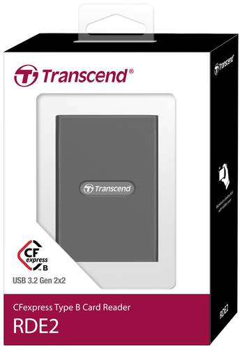 Transcend RDE2 Externer Speicherkartenleser USB 3.2 Gen 2, SD Grau von Transcend