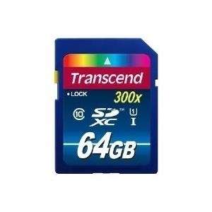 Transcend SD Karte SDXC 64GB Class 10 / UHS-I / 300x (TS64GSDU1) von Transcend