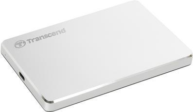 Transcend StoreJet 25C3S - Festplatte - 2 TB - extern (tragbar) - 2.5 (6.4 cm) - USB 3.1 Gen 1 (USB-C Steckverbinder) - Silber von Transcend