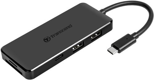 Transcend TS-HUB5C USB 2.0-Hub mit eingebautem SD-Kartenleser, mit USB-C® Stecker, mit Schnellladep von Transcend