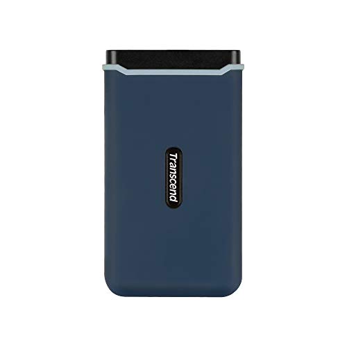 Transcend TS1TESD370C Ultra-Highspeed 1TB Portable, leichte, Externe SSD (≠HDD) USB Typ-C/A, Übertragung (bis 1050/950 MB/s) Speichererweiterung für Desktop-PCs, Laptops, Notebooks, PS4, Xbox blau von Transcend