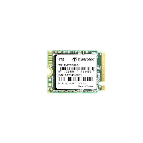 Transcend TS1TMTE300S 1TB M.2 2230 NVMe PCIe Gen3 x4 interne SSD, Solid State Drive, 3D NAND Flash TLC, (Lesen/Schreiben - bis zu 2.900/2.650 MB/s) 5 Jahre Garantie - TS1TMTE300S von Transcend