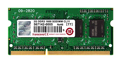 Transcend TS256MSK64V6N Speichermodul 2GB DDR3 1600 SO-DIMM 1Rx8 256Mx8 CL11 1.5V von Transcend