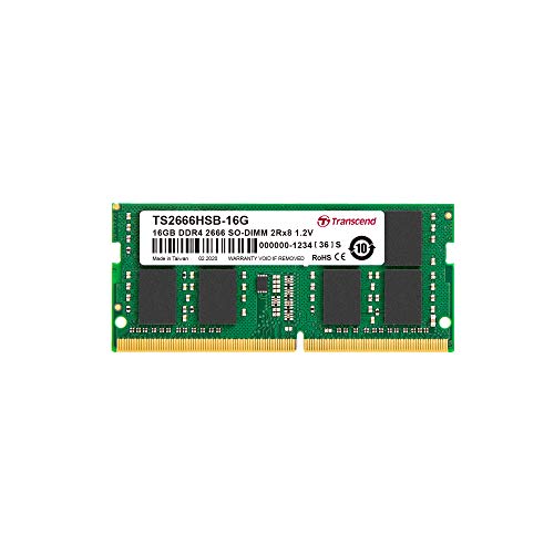 Transcend TS2666HSB-16 Arbeitsspeicher 16 GB DDR4 2666 MHz Arbeitsspeicher Modul (16 GB, DDR4, 2666 MHz, SO-DIMM) von Transcend