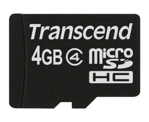 Transcend TS4GUSDC4 Micro SDHC 4GB Class 4 Speicherkarte Schwarz von Transcend