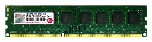 Transcend TS512MLK64V3N Speichermodul 4GB DDR3 1333 U-DIMM 2Rx8 256Mx8 CL9 1.5V von Transcend