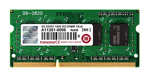 Transcend TS512MSK64V6H Speichermodul 4GB DDR3 1600 SO-DIMM 1Rx8 512Mx8 CL11 1.5V von Transcend