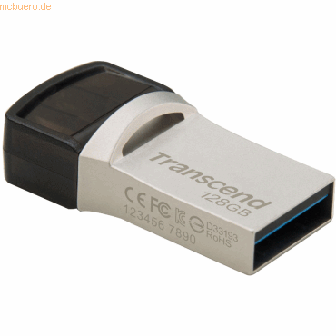 Transcend Transcend 128GB JetFlash 890 USB 3.1 Pen Drive, Silber von Transcend