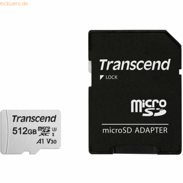 Transcend Transcend 512GB microSD w/ adapter UHS-I U3 A1 von Transcend