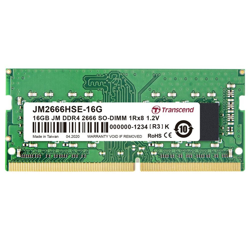 Transcend Transcend JetRAM Laptop-Arbeitsspeicher Modul DDR4 16 GB 1 x 16 GB N Arbeitsspeicher Transcend Transcend JetRAM Laptop-Arbeitsspeicher Modul DDR4 16 GB 1 x 16 GB N Arbeitsspeicher von Transcend