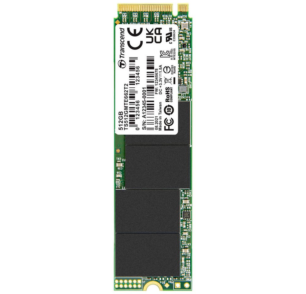 Transcend Transcend MTE662T2 512 GB Interne M.2 SATA SSD 2280 PCIe NVMe 3.0 x4 I interne SSD (512) von Transcend