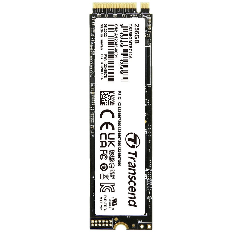 Transcend Transcend MTE712A 256 GB Interne M.2 PCIe NVMe SSD 2280 PCIe NVMe 4.0 interne SSD (256) von Transcend