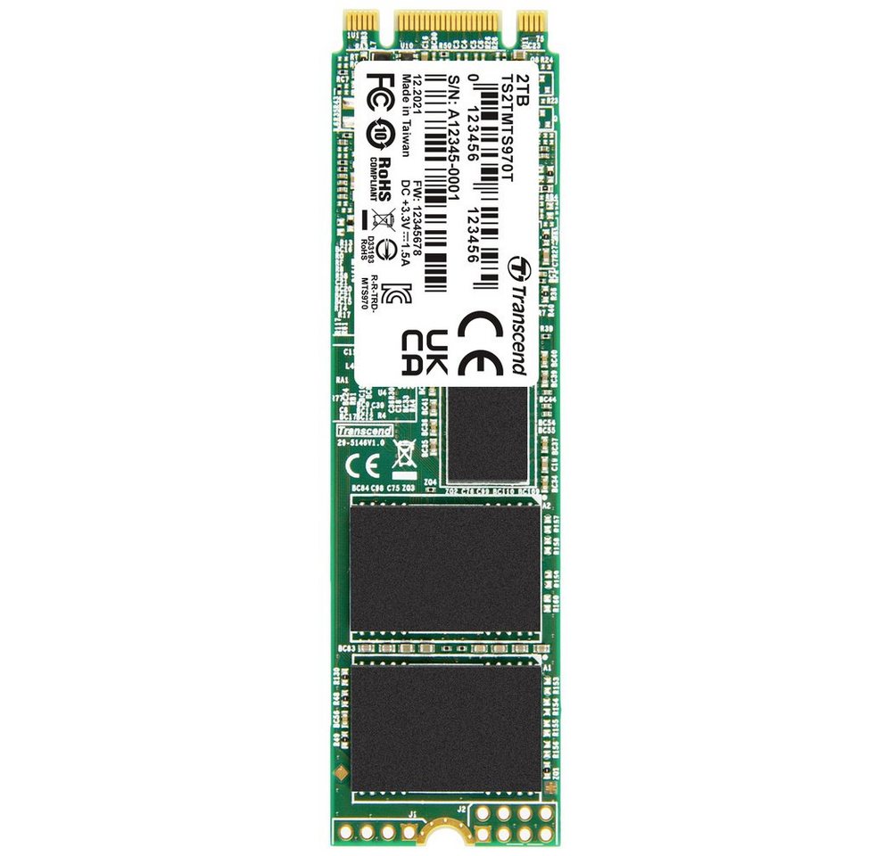 Transcend Transcend MTS970T 2 TB Interne M.2 SATA SSD 2280 SATA III Industrial T interne SSD (2) von Transcend