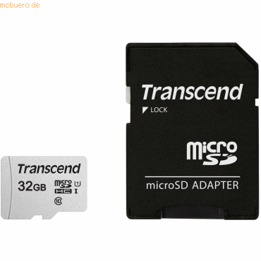 Transcend Transcend microSDXC 32 GB Premium 300S Class 10 + SD-Adapter von Transcend