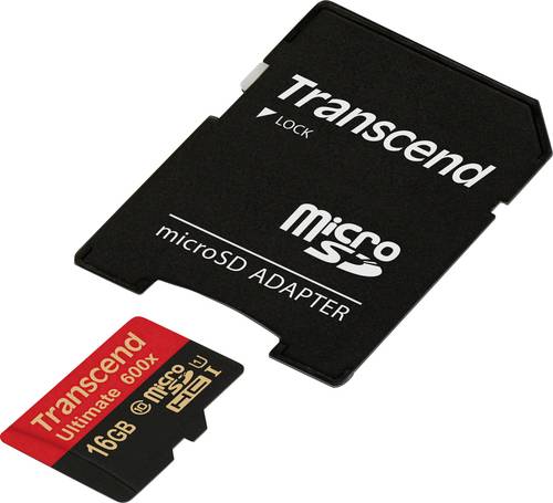 Transcend Ultimate (600x) microSDHC-Karte Industrial 16GB Class 10, UHS-I inkl. SD-Adapter von Transcend