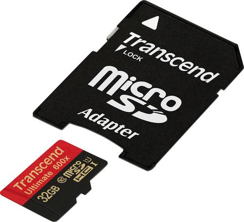 Transcend Ultimate (600x) microSDHC-Karte Industrial 32GB Class 10, UHS-I inkl. SD-Adapter von Transcend