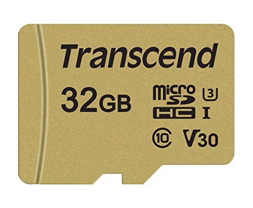 Transcend Ultra-Highspeed 32GB micro SDXC/SDHC Speicherkarte (für Action-Cams / Dashcams und Drohnen) / 4K, U3, V30, UHS-I – TS32GUSD500S von Transcend